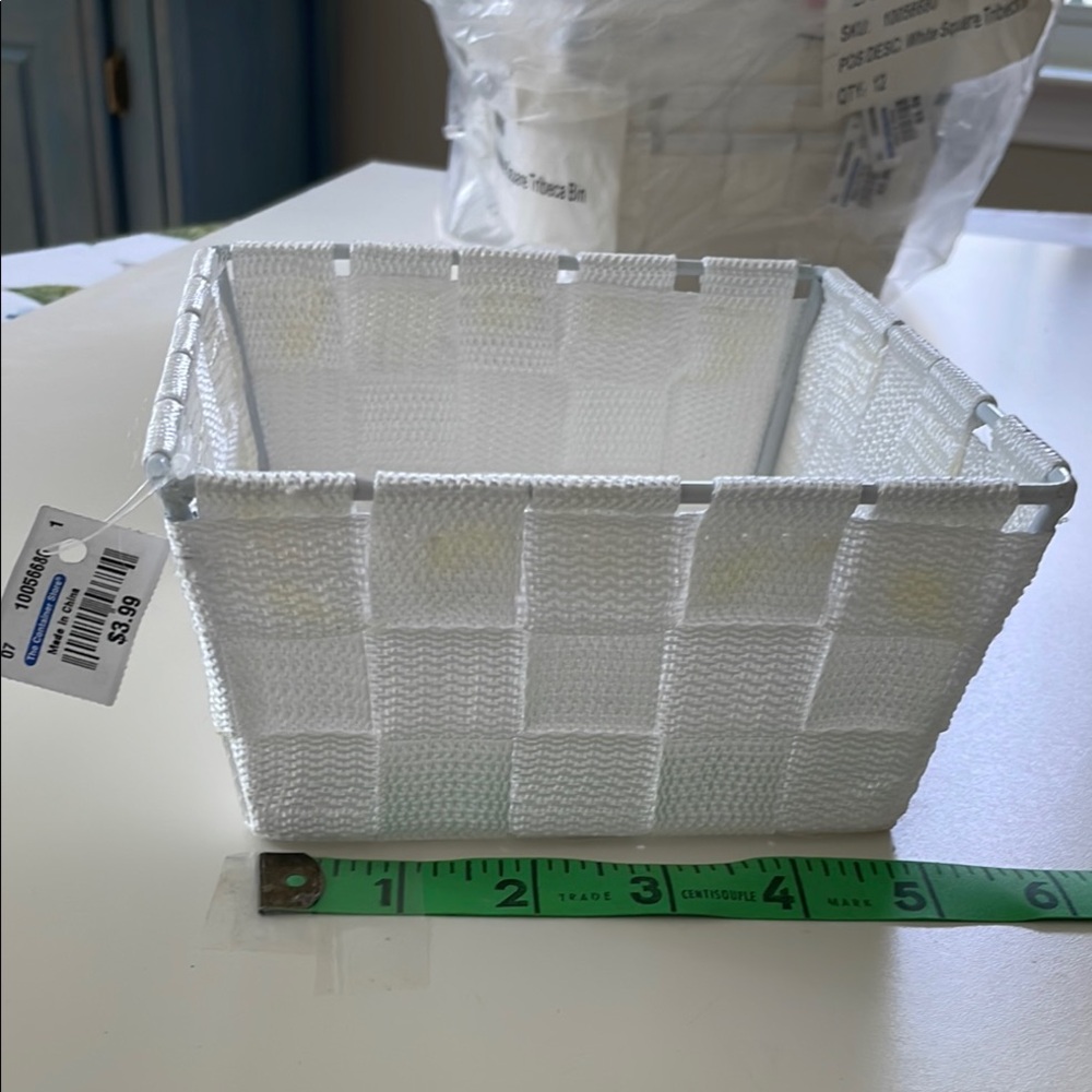 White Square Storage Bins